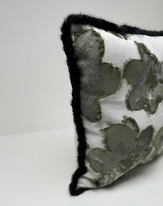 Green Print Cushion Cover | 45x45cm-Velvet&Vigor 