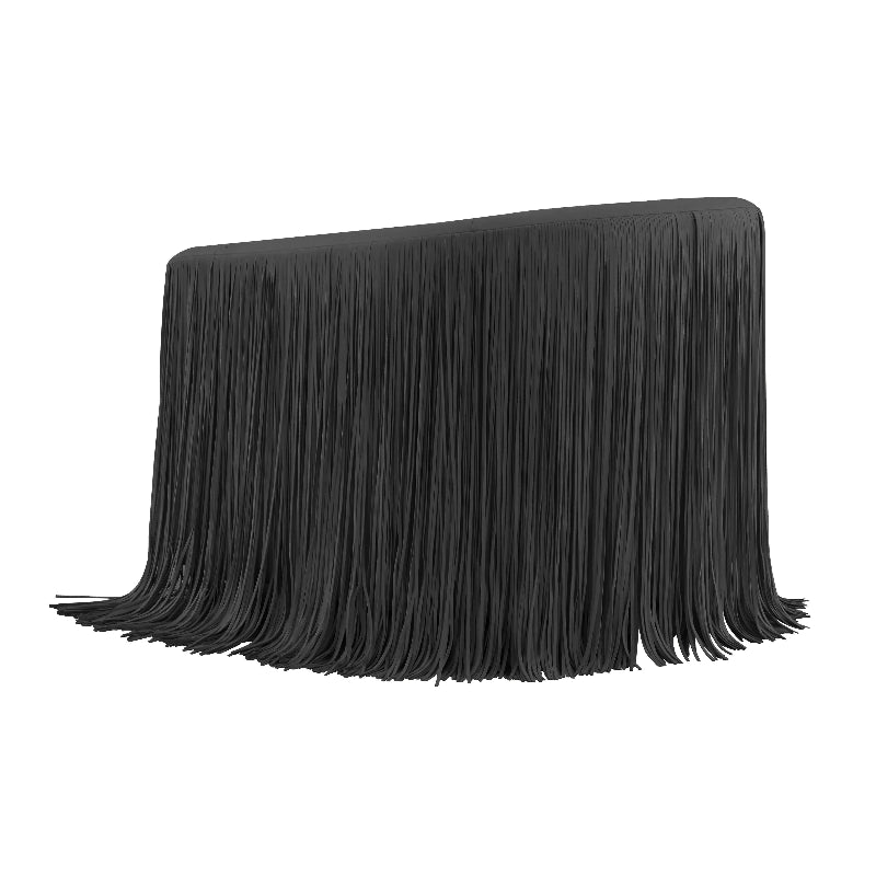 Black Fringed Chair-Bold Interiors-Living Room Furniture-TOV Furniture-Velvet&Vigor