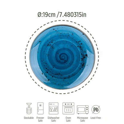 Velvet&Vigor Blue Side Plate-19cm-Unique Serveware-Kitchen Accessories 