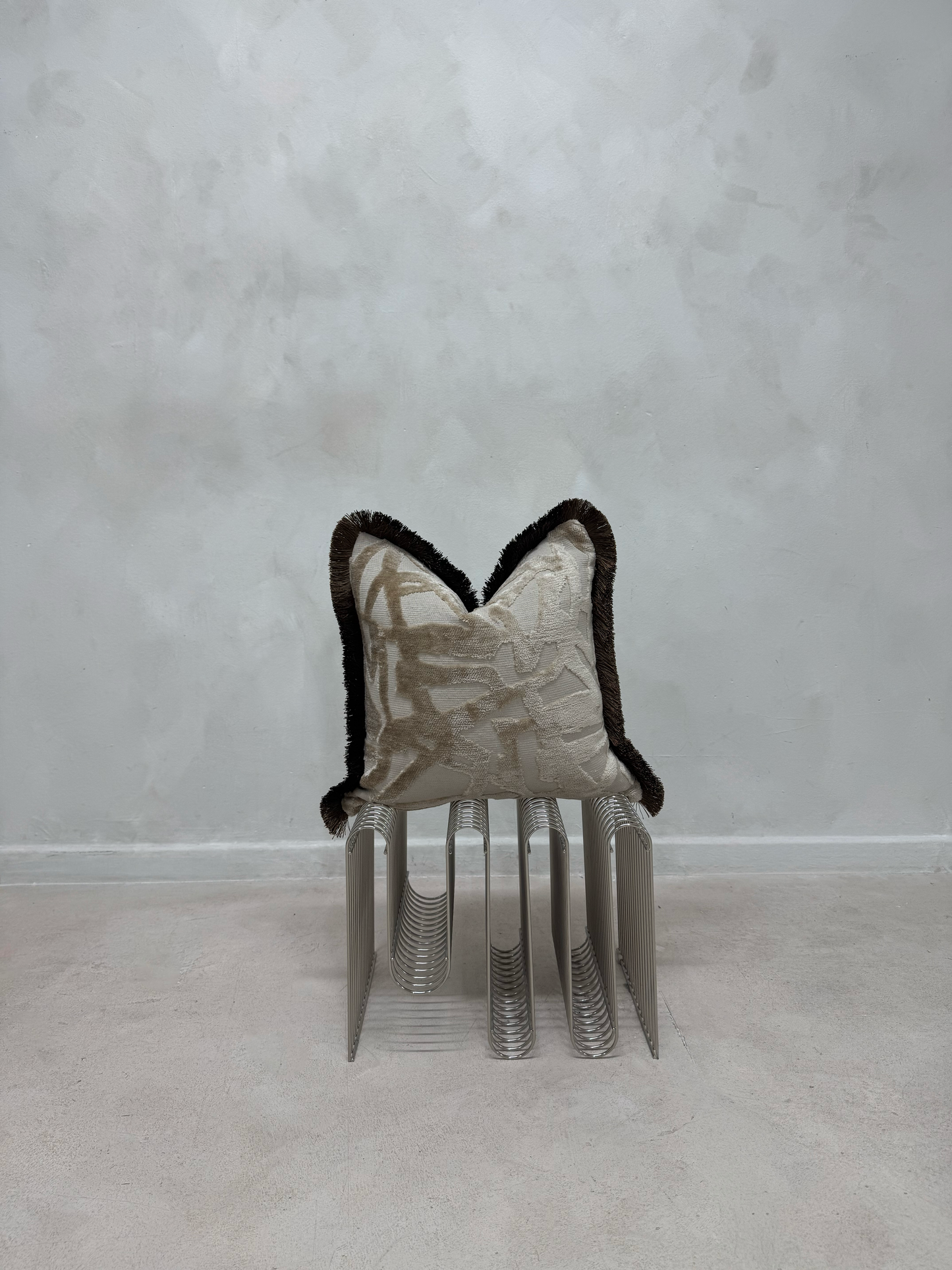 Luxury Fringed Cushion-Luxury Home Interiors-45x45cm-Velvet & Vigor