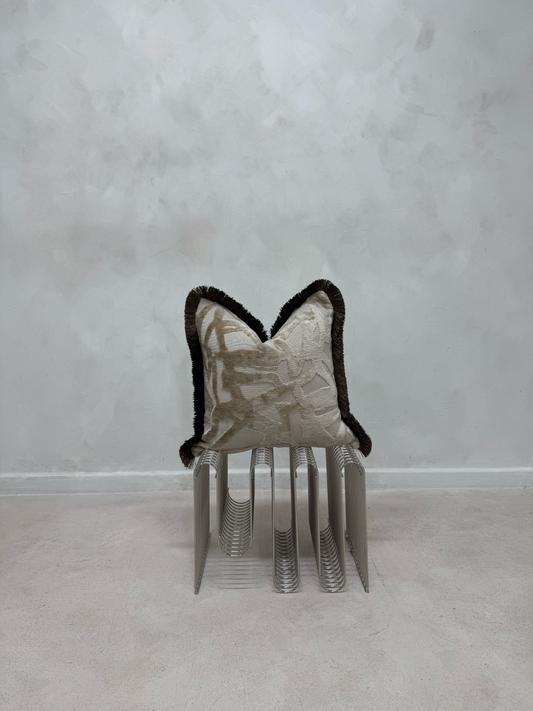 Luxury Fringed Cushion-Luxury Home Interiors-45x45cm-Velvet & Vigor