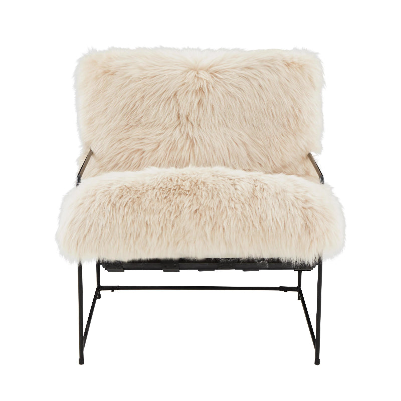 Sheepskin Accent Chair-TOV Furniture-Modern Living Room Interiors-Velvet&Vigor 