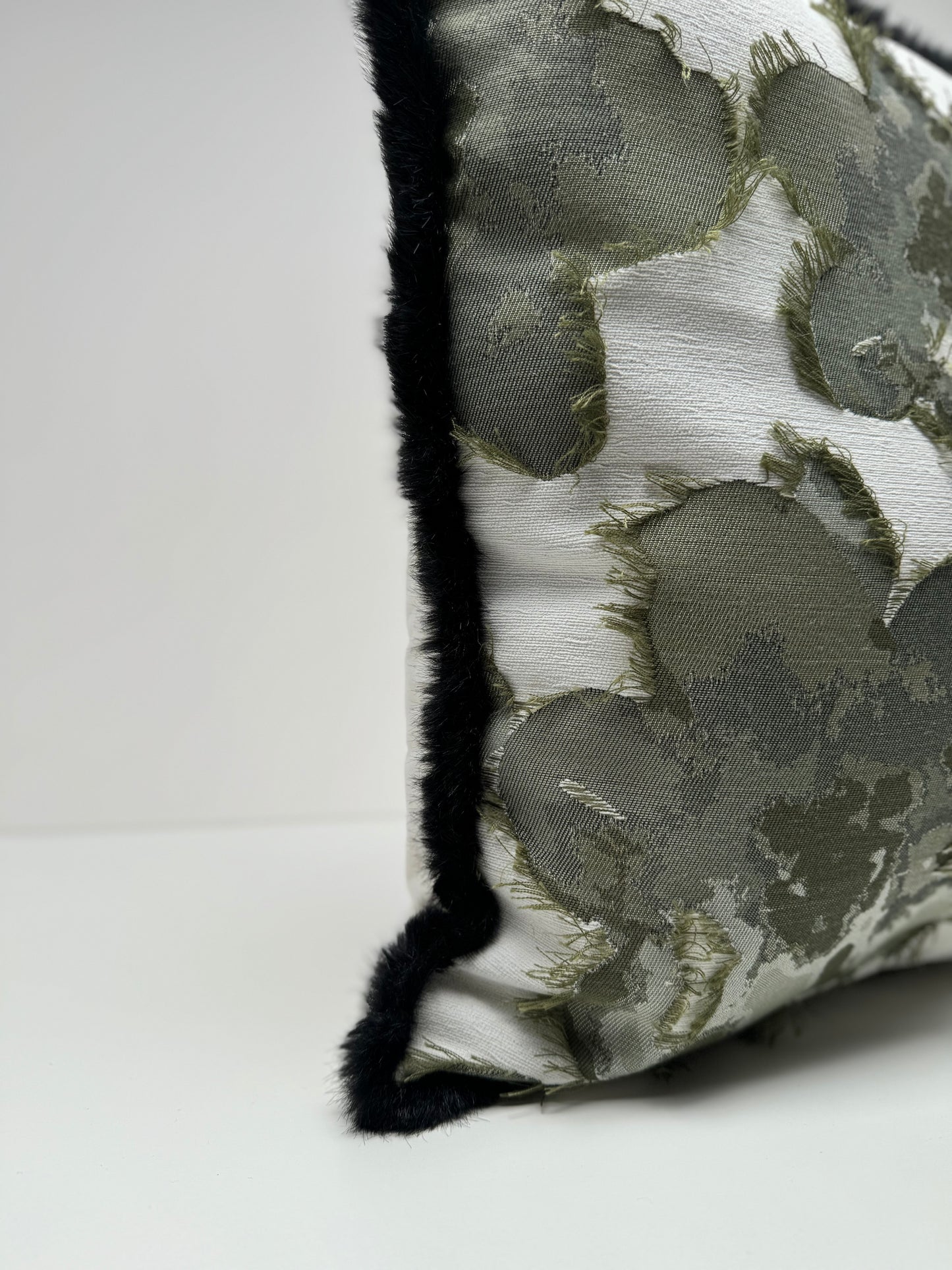 Green Print Cushion Cover | 45x45cm-Velvet&Vigor 