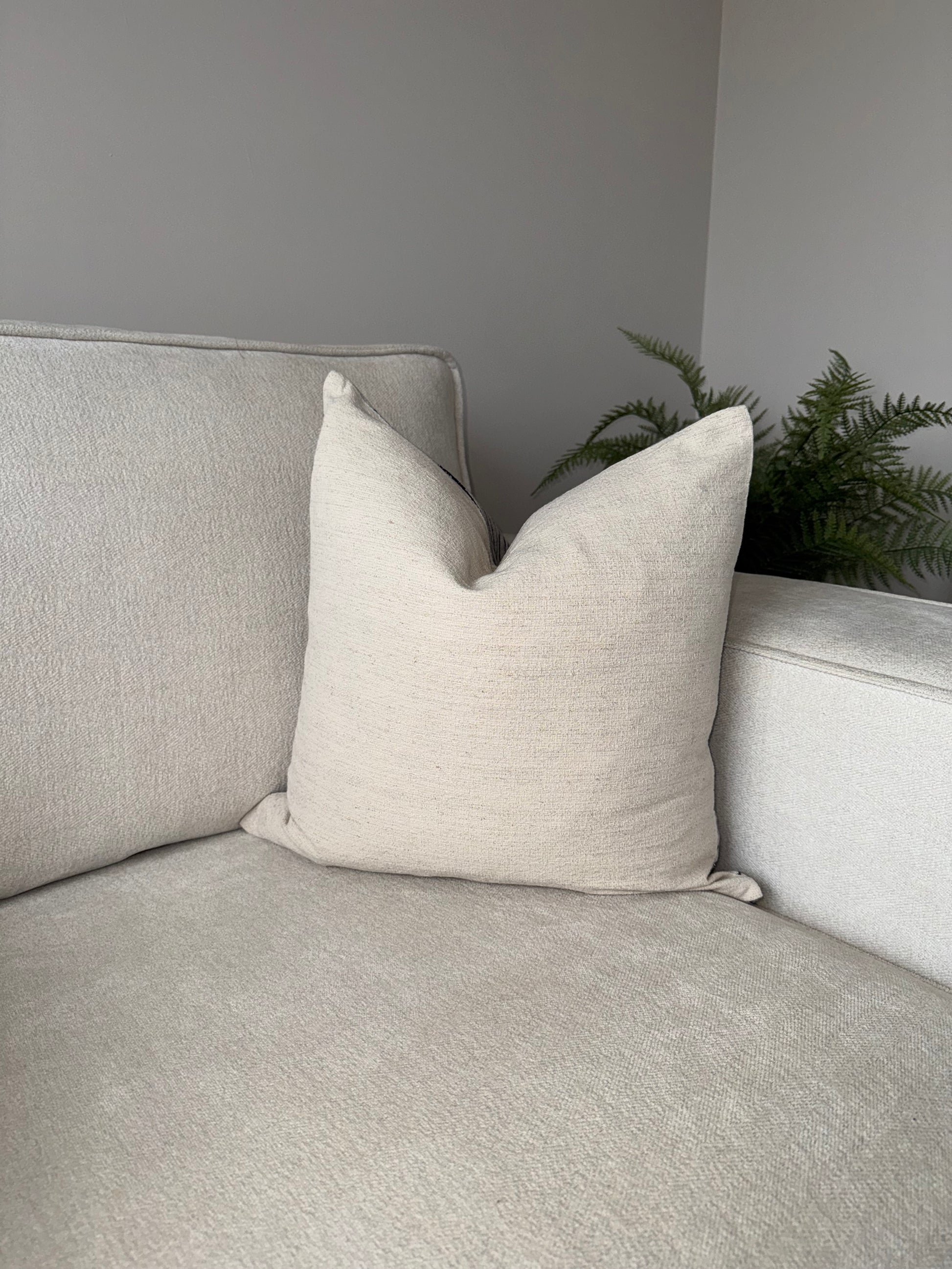 Striped Cushion-Luxury Soft Furnishings-Luxury Home Decor-Black;Grey;Cream-45x45cm-Velvet & Vigor