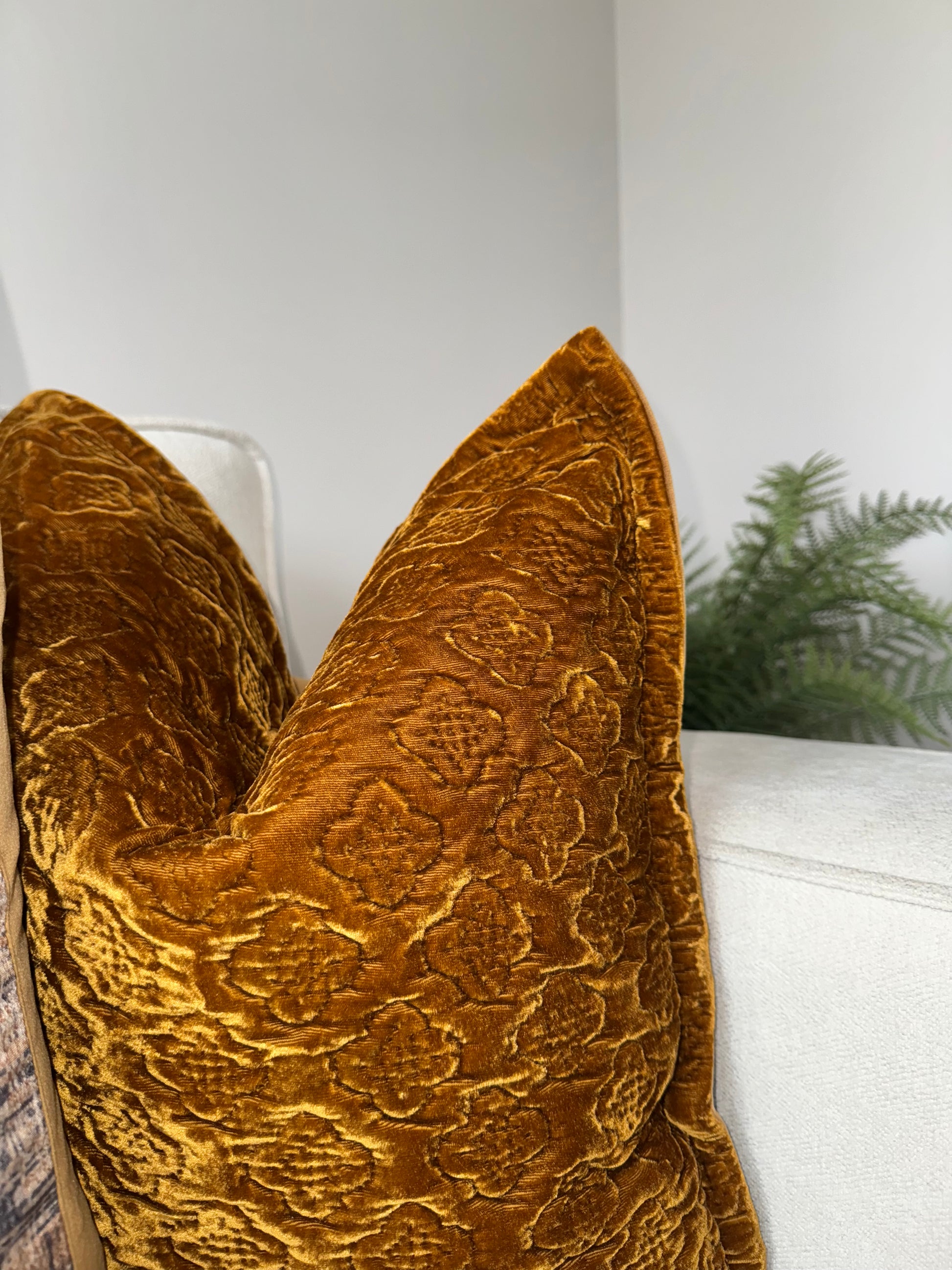 Luxury Handmade Velvet Cushion-45x45cm-Gold;Bronze-Luxury Soft Furnishings-Velvet & Vigor 