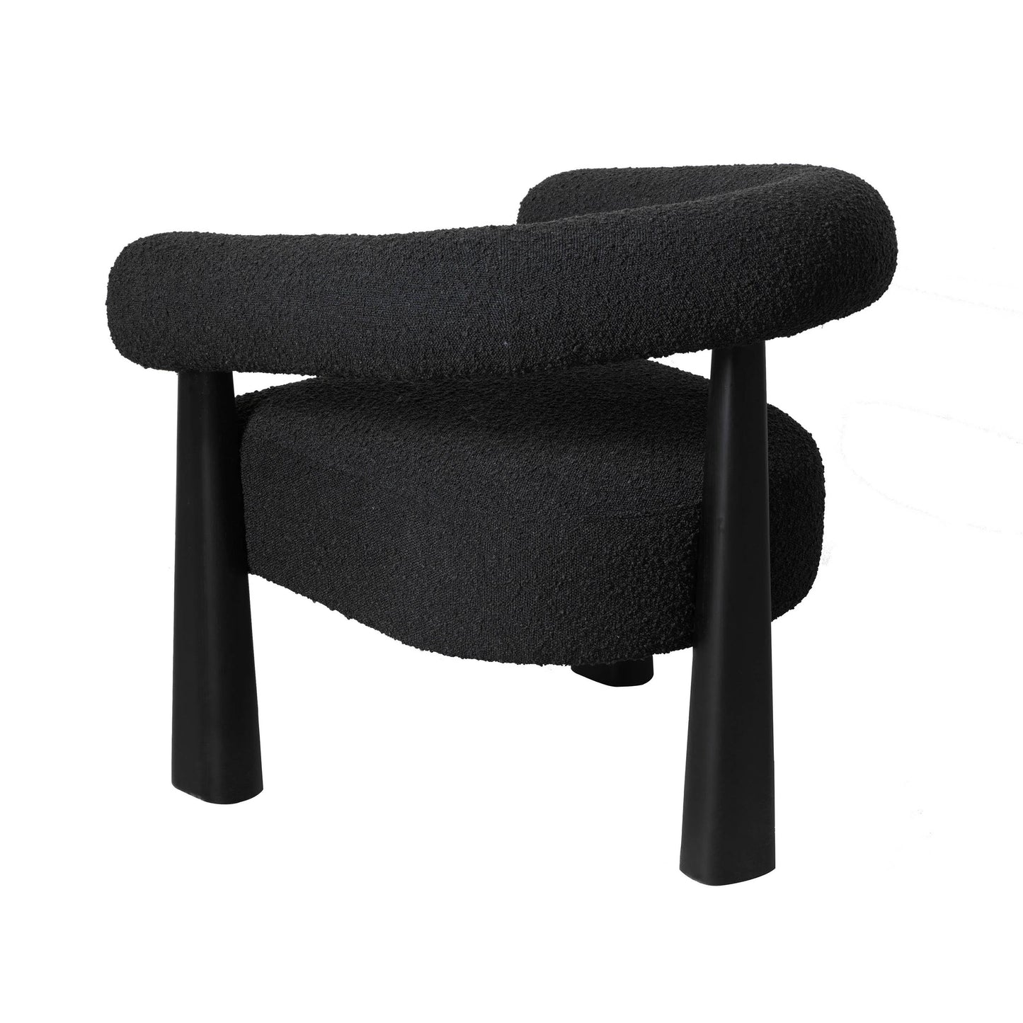 Spara Performance Boucle Accent Chair-Black-Modern Furniture-Velvet&Vigor