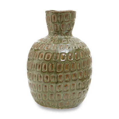 Unique Glazed Handmade Vase-Earth Tones-Unique Home Decor-Media Wall Accessories-Velvet & Vigor