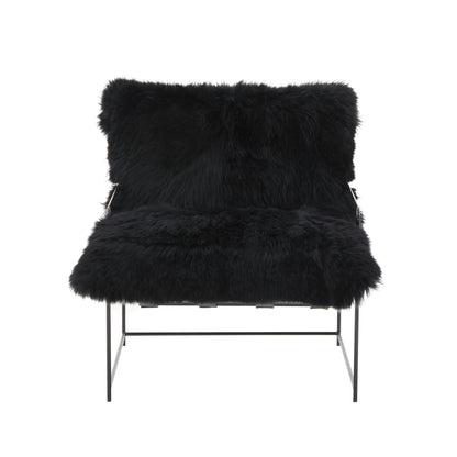 Kimi Genuine Sheepskin Accent Chair-TOV Furniture-Modern Living Interiors-Velvet&Vigor