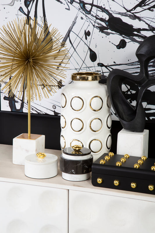 Gold Starburst Scultpure-Unique Home Decor-Media Wall Decor-Velvet & Vigor 