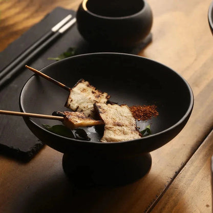 Black Ramen Bowl | Japanese Serveware-Kitchen Accessories-Velvet&Vigor