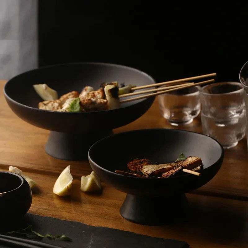 Black Ramen Bowl | Japanese Serveware-Kitchen Accessories-Velvet&Vigor