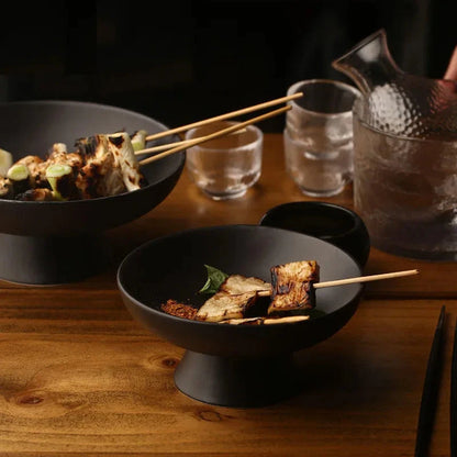 Black Ramen Bowl | Japanese Serveware-Kitchen Accessories-Velvet&Vigor