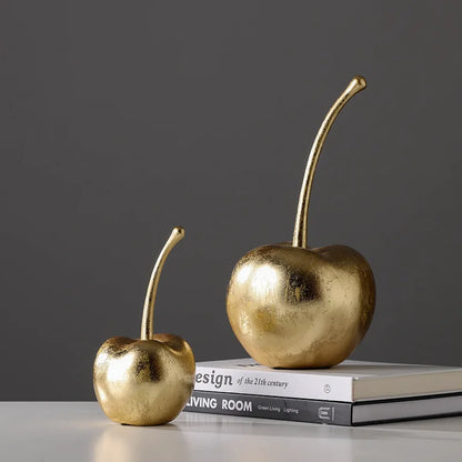 Gold Fruit Sculpture-Modern Home Decor-Velvet&Vigor 