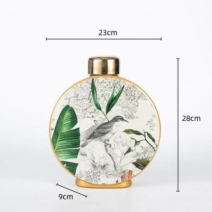 Brenda Jungle Print Jar-Decorative Jars-Home Accessories-Velvet&Vigor