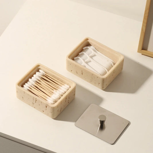 Marble Storage Trinket Box-Modern Bathroom Accessories-Velvet & Vigor 