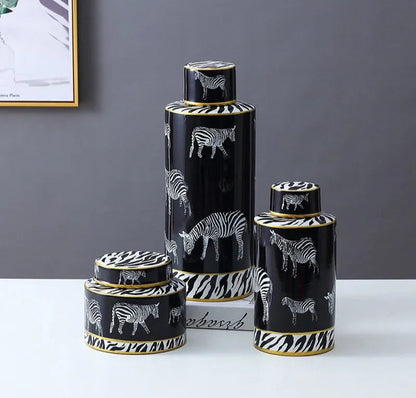 Sarah Ginger jar-Animal Print-Modern Home Accessories-Velvet&Vigor 