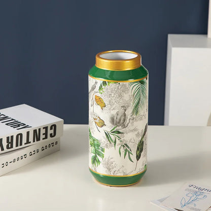 Brenda Jungle Print Jar-Decorative Jars-Home Accessories-Velvet&Vigor
