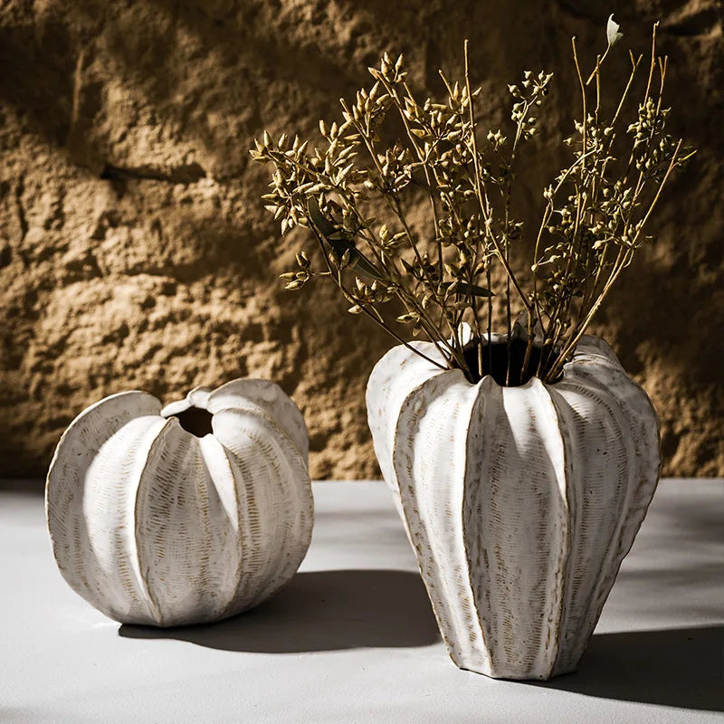 Kirsty Ceramic Vase-Cream-Modern Home Accessories-Velvet&Vigor