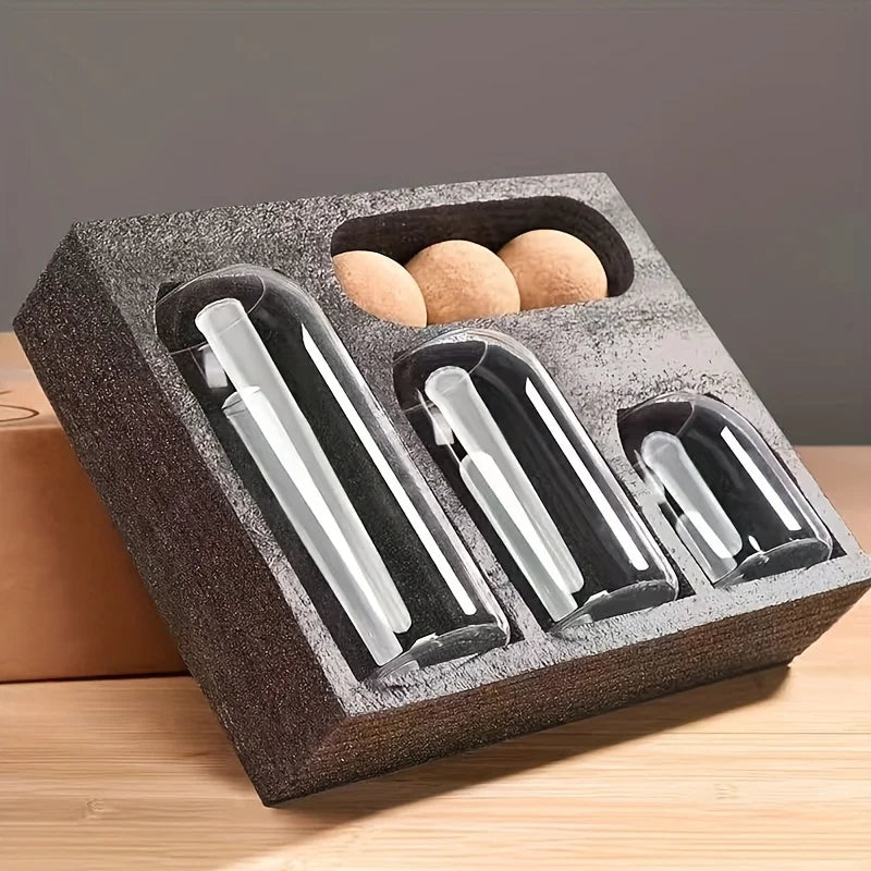 Glass Storage Jars Cork Lids-3pcs set-Unique Kitchen Storage-Velvet & Vigor 