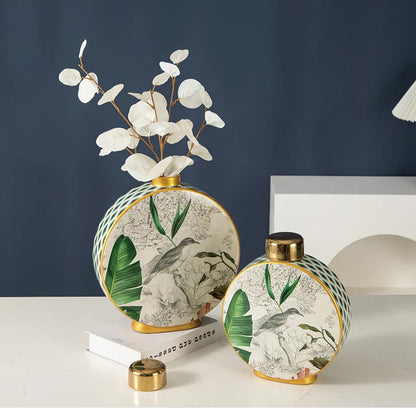 Brenda Jungle Print Jar-Decorative Jars-Home Accessories-Velvet&Vigor