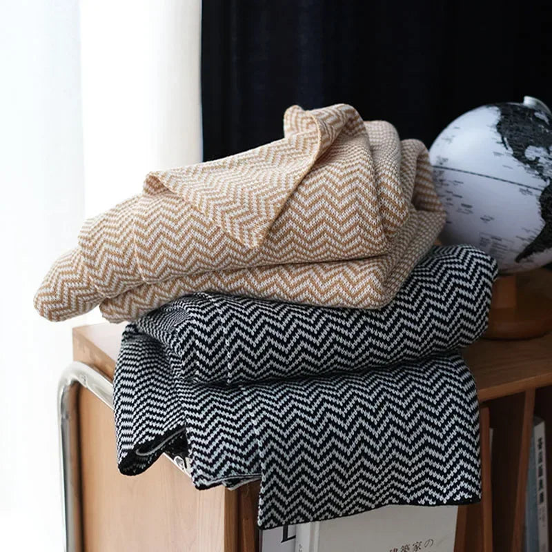 Nordic Knitted Blanket & Throws-Modern Home Accessories-Soft Furnishings-Velvet&Vigor 