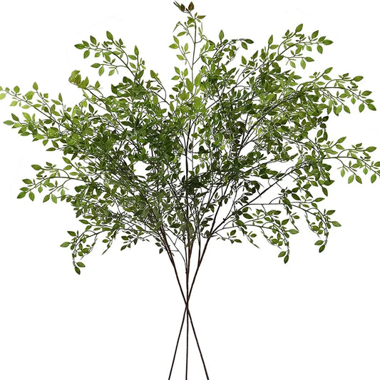 Velvet & Vigor-Artificial Eucalyptus-110cm-Green;Brown-Faux Flower Branch 