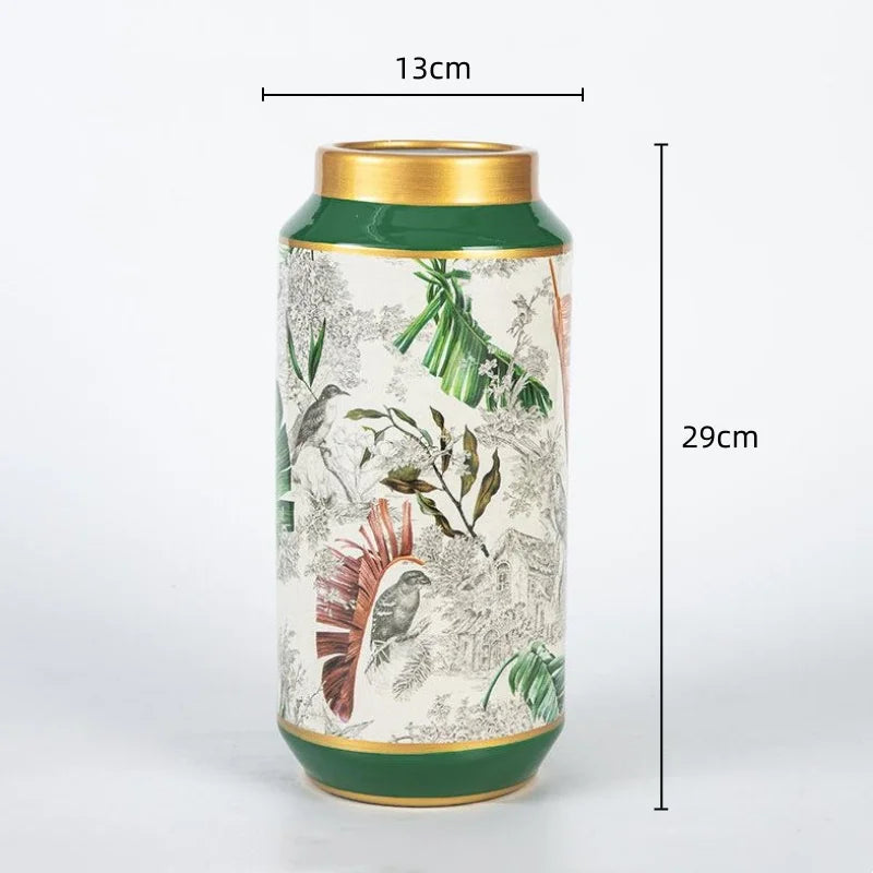 Brenda Jungle Print Jar-Decorative Jars-Home Accessories-Velvet&Vigor