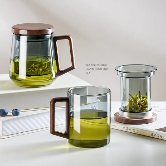 Glass Infusion Mug – Premium Mug with Built-in Infuser for Fresh Tea