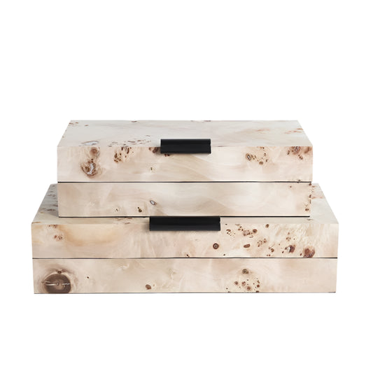 Velvet & Vigor Wooden Decorative Box-Modern Home Accessories-Media Wall Accessories 