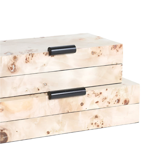 Velvet & Vigor Wooden Decorative Box-Modern Home Accessories-Media Wall Accessories 
