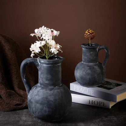 Rustic Black Handmade Vase |  Home Decor